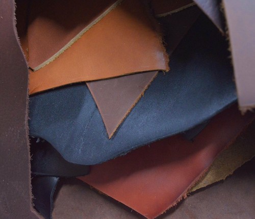 Oil tanned cowhide leather - tanned,