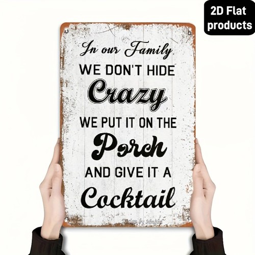 Cocktail metal sign - metal, aluminum
