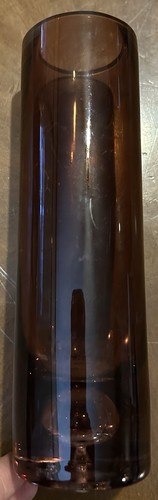 Unmarked red brown glass - unmarked, red/brown