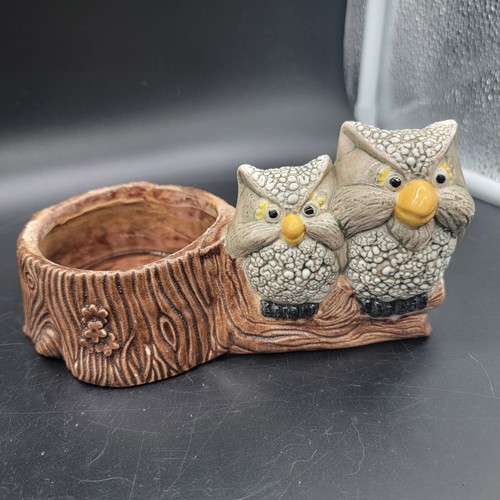 Vtg retro owl and flowers - retro,