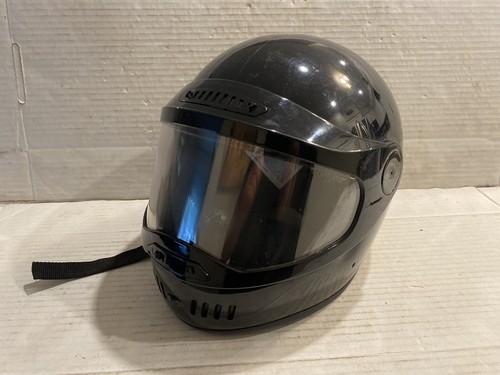 Black snowmobile helmet full - helmet,