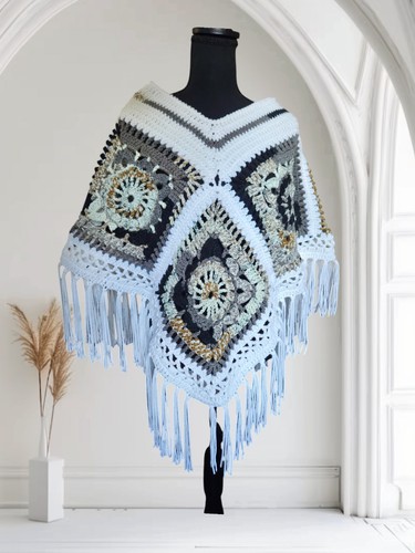 Handmade crochet poncho for - handmade,