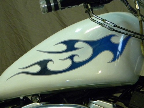 Flame decals tribal 10pc - decals,
