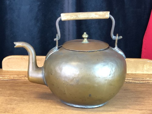 Antique primitive copper tea - copper,