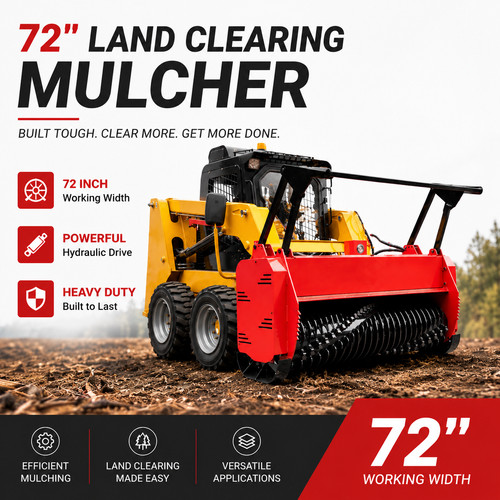 Drum forestry mulcher - 72",