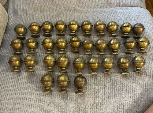 Antique brass ball - ball, finials