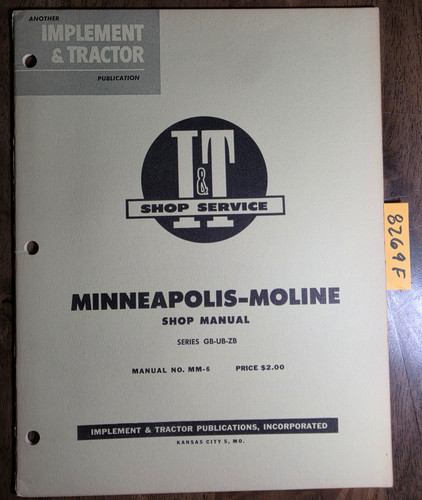 Minneapolis moline gb - i&t, ub