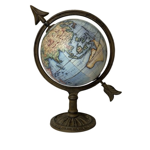 Vtg globe terrestre cast - globe, iron