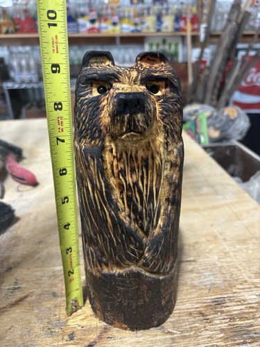 Bear carving blackbear hand - carving,