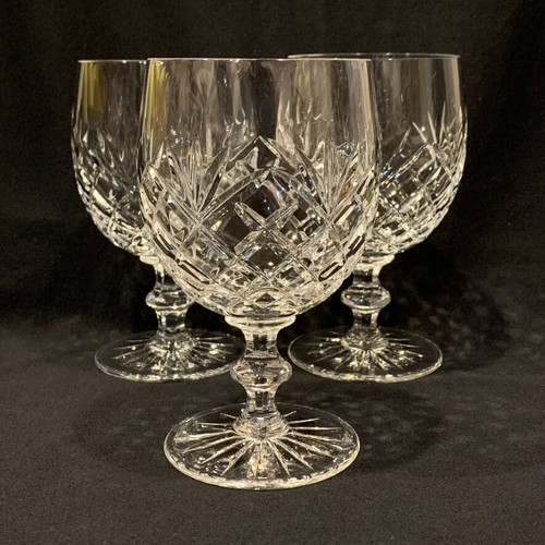 Clear cut crystal wine glasses - cut,