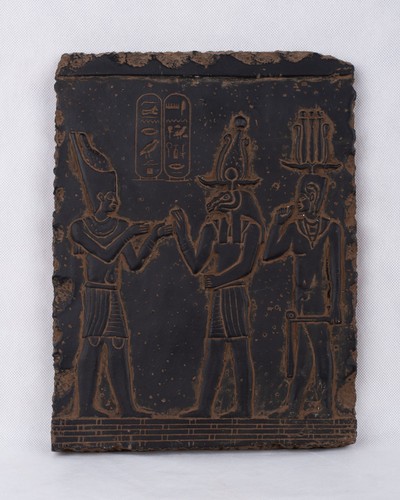 Stela depicting pharaoh before - depicting,