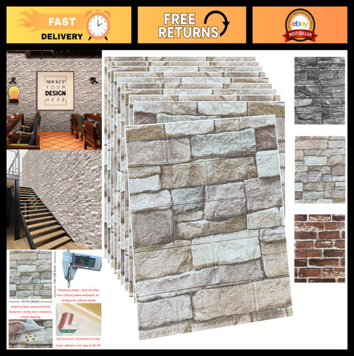 10pcs peel and - 3d, wall