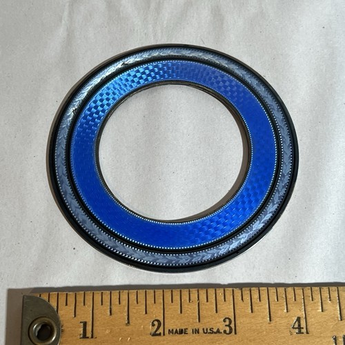 Vtg antique blue guilloche - vtg,