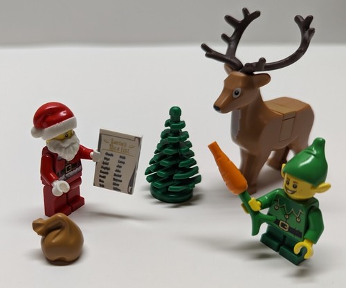 Lego santa minifigure elf - santa,