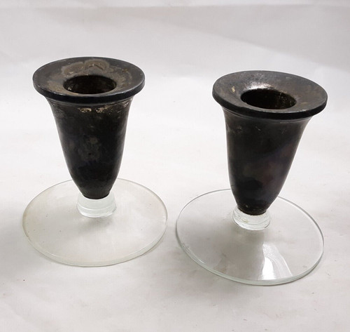 Silver color and glass candle - color,