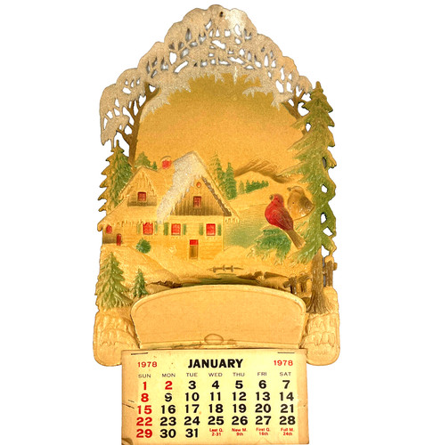 German pulp calendar die - , cut