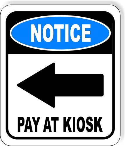 Notice pay kiosk left arrow - kiosk,