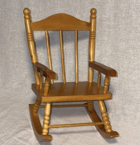 Wood rocking chair doll - wood,