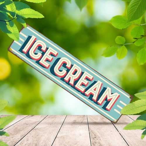 Vintage ice cream - cream, metal