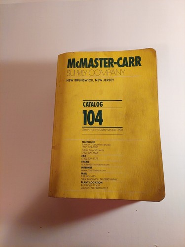 Mcmaster carr 104 new - carr, #104