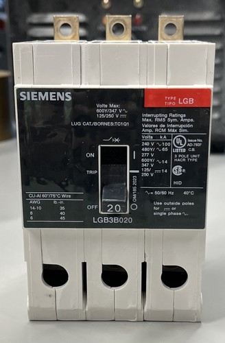 Siemens 20a 480v pole - siemens, molded