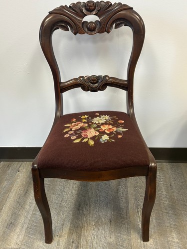 Antique wood parlor chair - antique,