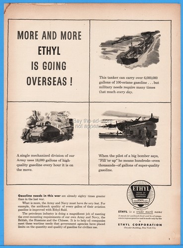1944 ethyl corporation wwii - ethyl, us