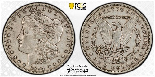 1894 morgan silver dollar - dollar, pcgs