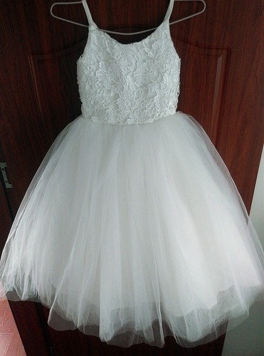 Lace tulle flower girl - tulle, dress