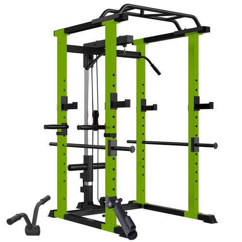 Green squat power rack - green, cage