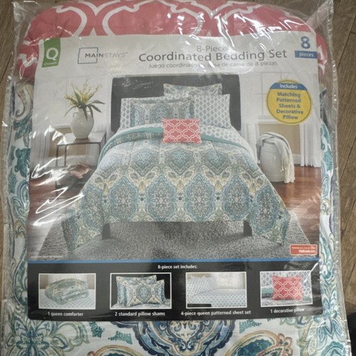 Mainstays queen piece - queen, 8-piece