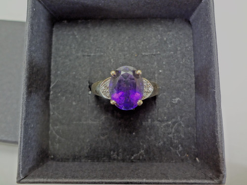 14k solid gold amethyst and - solid,