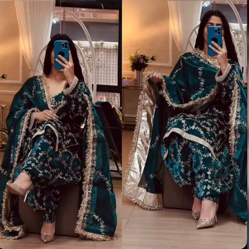 Latest desiger silk - silk, patiala