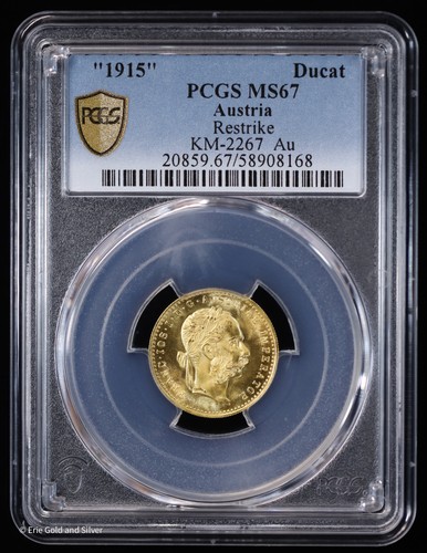 1915 ducat austria gold - "1915",