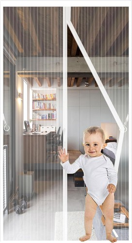 White magnetic screen door - magnetic,