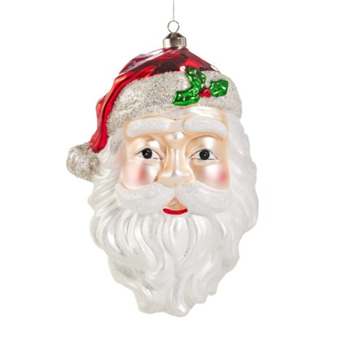 Classic santa claus head glass - santa,