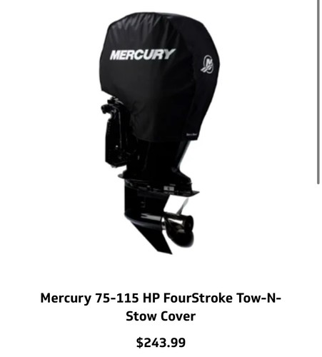 Mercury tow stow cover - tow, fits