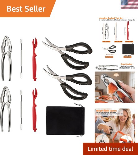 Seafood cracker tool set with - seafood,