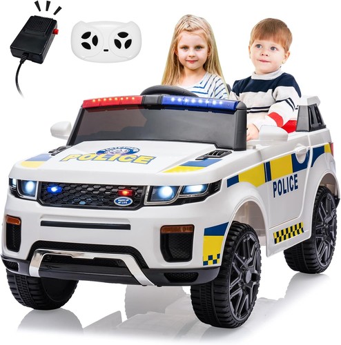 Kids ride police car - kids,