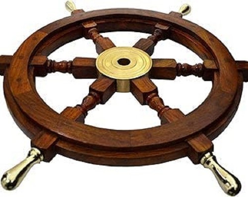 Wooden ship wheel steering - ship,
