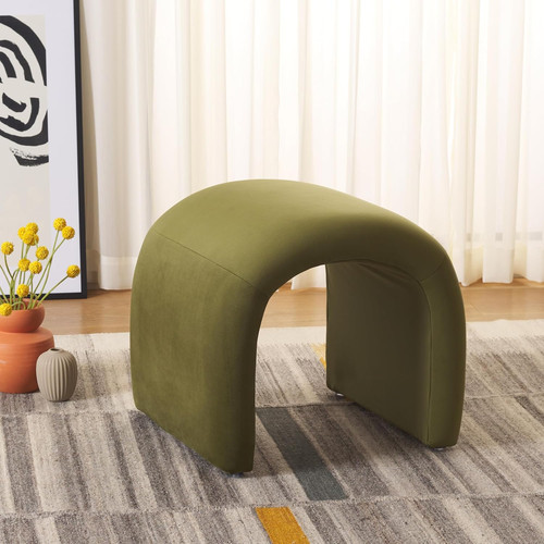 Kibo olive velvet curved - olive,