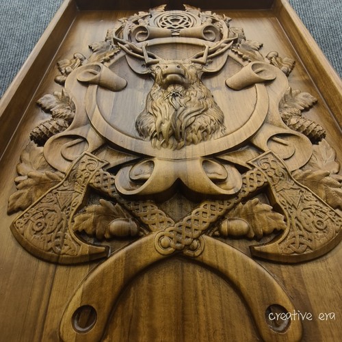 Beautifully carved wooden - wooden, deer