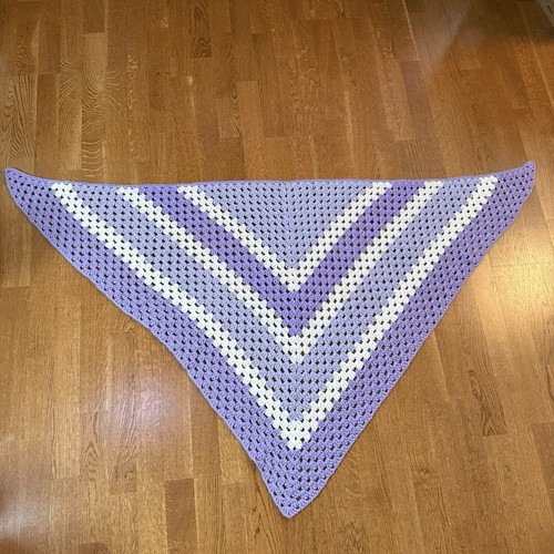 Handmade crocheted triangle - crocheted,