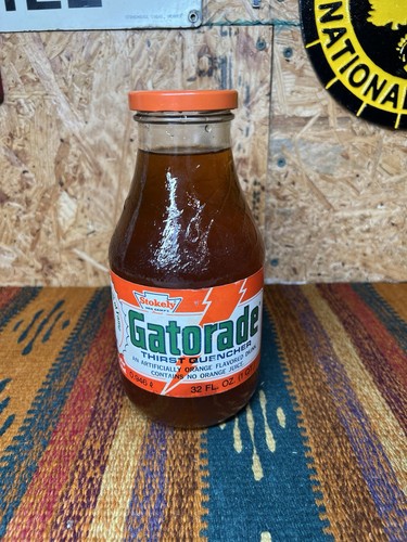 Vintage gatorade glass bottle - glass,