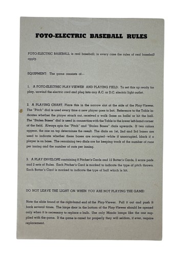 Cadaco foto electric - foto-electric, baseball