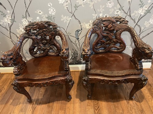 Antique oriental hand carved - oriental,
