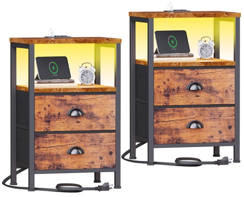 Nightstands set charging - of, 2