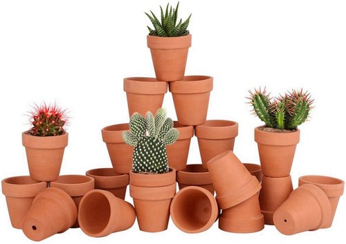 24pcs mini clay pots - 24pcs, 2.5