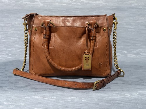 Frye brown satchel top - brown, handle