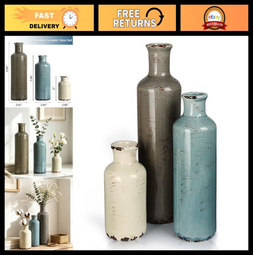 Rustic vintage ceramic vases - vintage,